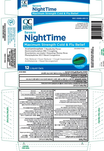 QC Nighttime Severe Cold and Flu 12ct.jpg Carton Label - QC Nighttime Severe Cold and Flu 12ct